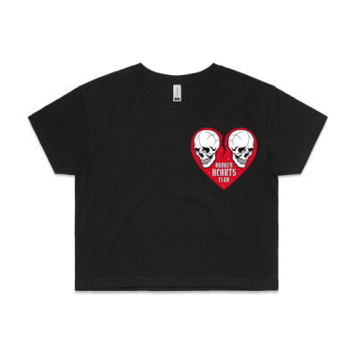 Broken Heart Club Red  - AS Colour Crop Tee - Same Day Dispatch Thumbnail